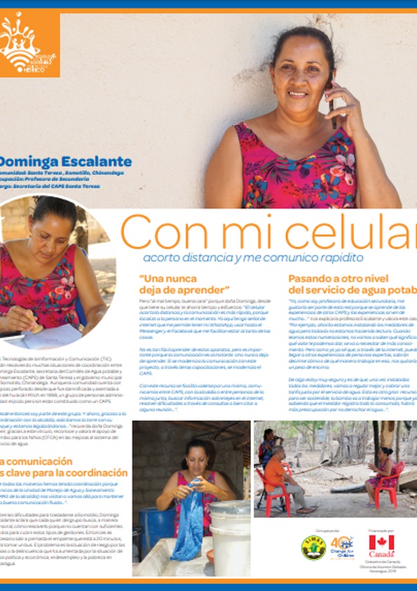 Mujer y Agua: Con mi celular acorto distancia